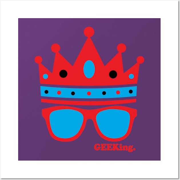 Triple Crown & Specs (Red, Teal, Black) Wall Art by GEEKing Official